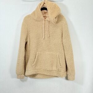Brooklyn Cloth Co Sherpa Fleece Hoodie Pullover Tan Men's S Women's M gorpcore